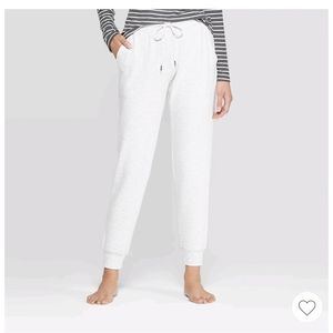 Women's Beautifully Soft Fleece Lounge Jogger Pants Stars Above Heather Gray L